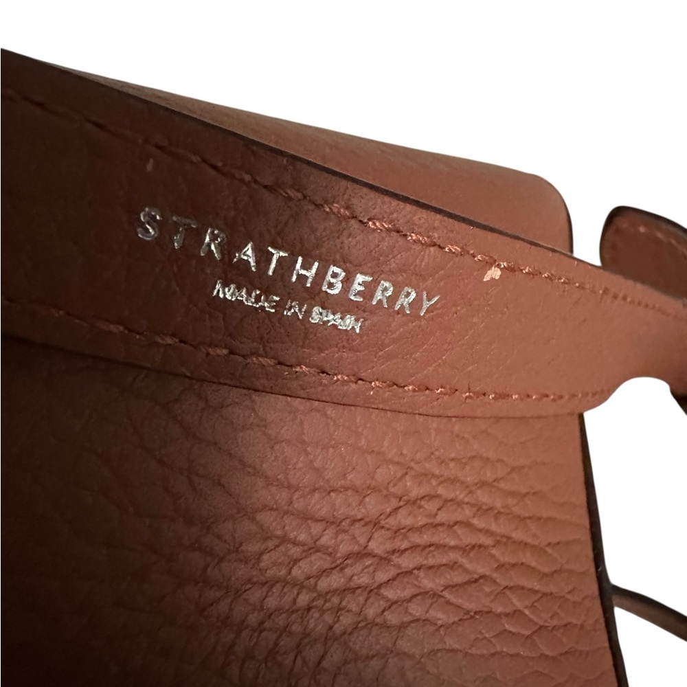 Strathberry Mosaic Nano Suede in Grain Sienna/Dusty Pink NWT MSRP $555 - Picture 11 of 15